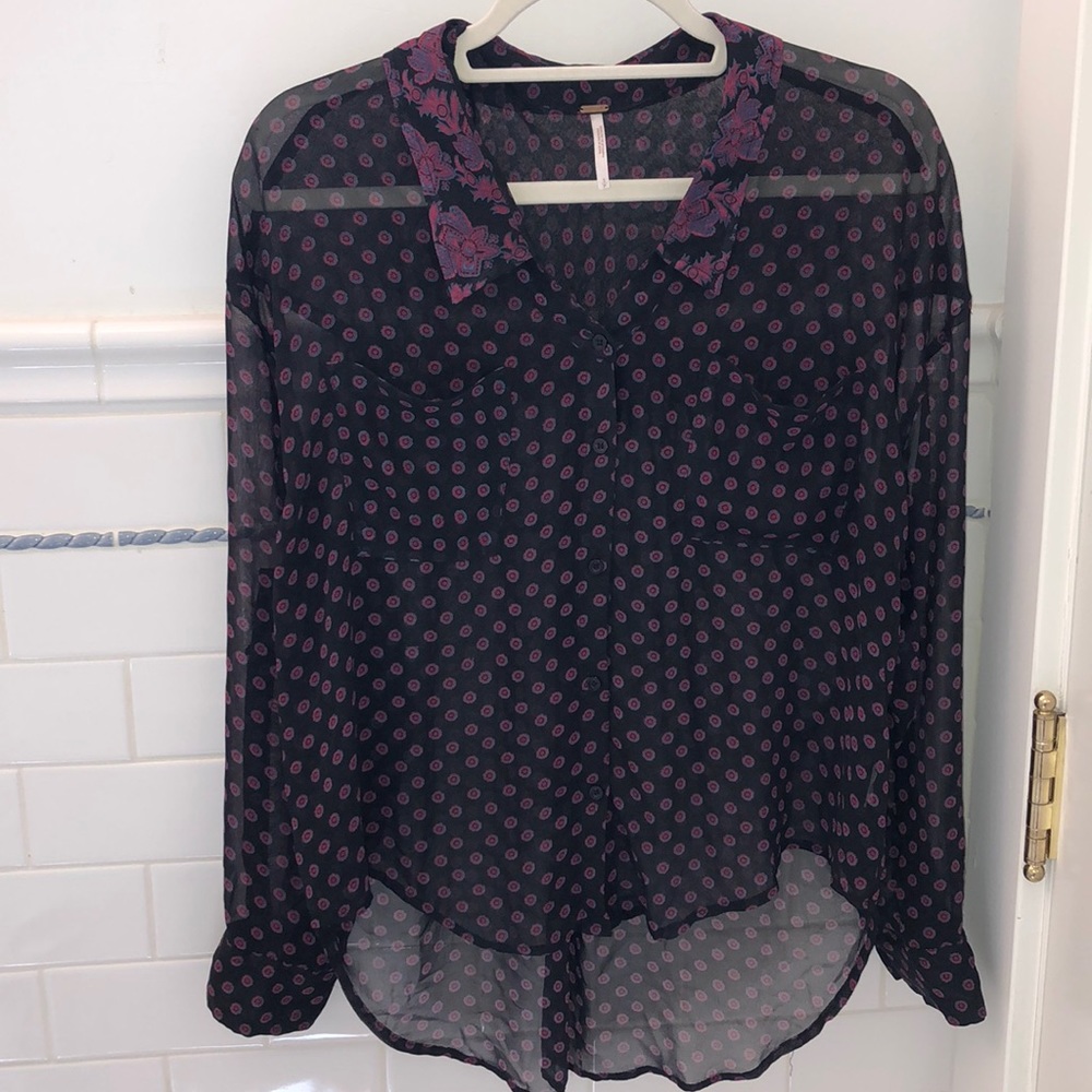 Free People Sheer Blouse